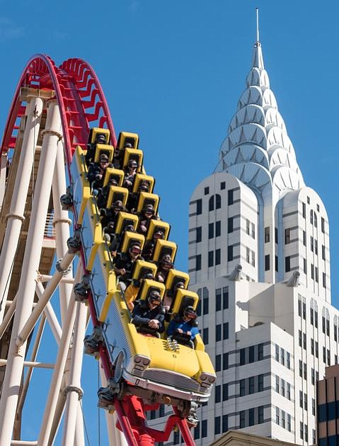 Ride The Roller Coaster at NY NY On The Las Vegas Strip!