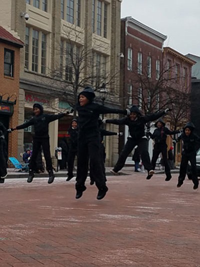 A sudden snow shower did not stop these energetic youth performers from jumping joyfully to celebrate the life and legacy ... A sudden snow shower did not stop these energetic youth performers from jumping joyfully to celebrate the life and legacy ...