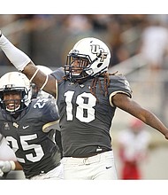 University of Central Florida Knights linebacker Shaquem Griffin was the Peach Bowl MVP.