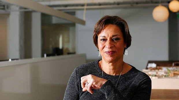 Architect Gabrielle Bullock, head of global diversity for Perkins+Will, is one of only 404 licensed African American women who are licensed architects in the U.S. (Maria Alejandra Cardona / Los Angeles Times)