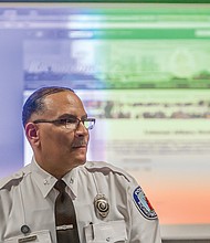 Richmond Police Chief Alfred Durham presents the city’s 2017 crime data and talks about the success of several initiatives during a news conference Jan. 24 at police headquarters.