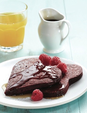 Cocoa-Kissed Red Velvet Pancakes