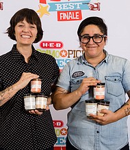 2017 Grand Prize ($25,000): Skull & Cakebones — Mocha Marmalade
 
Sascha Biesi and Yauss Berenji built Skull & Cakebones based on friendship, their families’ passion for food and a mission of making delicious desserts without animal products (because if you can, why shouldn't you?). Using the best local products on hand, Skull & Cakebones presents a truly Texas-strong dessert—Mocha Marmalade Chocolate layered with Cuvee Coffee frosting and topped with Cuvee infused chocolate pudding.