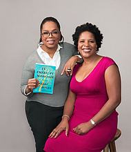 Caption: Oprah Winfrey with Tayari Jones
Credit: Harpo, Inc./Victoria Will