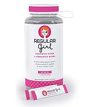 Regular Girl Starter Kit
Regular price$19.99

Our Regular Girl Starter Kit is a convenient supply of 15 Regular Girl individual on-the-go packets, delivered in a reusable, BPA-free water bottle.  And the label removes easily when you're done!