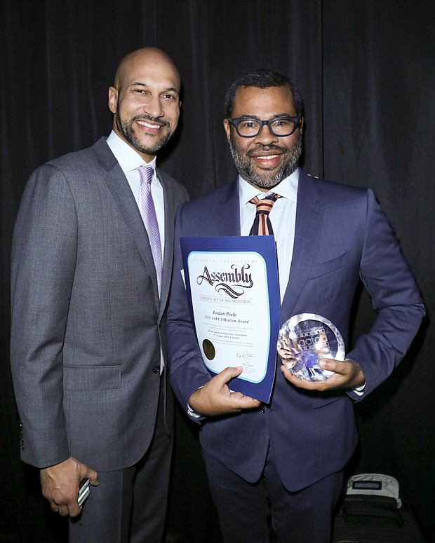 Keegan-Michael Key with multiple AAFCA Award winner Jordan Peele./credit Sheri Determan.