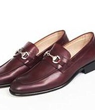 Burgundy Buckled Loafer