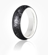 Forged Carbon  Silver Insert