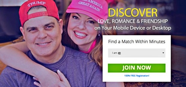 Barrett "Brett" Riddleberger and Jodi Riddleberger  featured on TrumpDating.com (screenshot)
