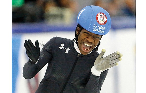U.S. speedskater Maame Biney, 18, has a smile that can light up any room, a giggle that has charmed Olympic ...