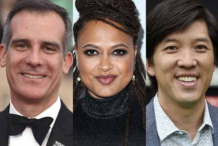 Eric Garcetti, Ava Duvernay, and Dan Lin