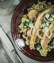 Blackened Catfish with Quinoa and Citrus Vinaigrette