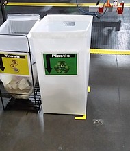 Line-side and mixed container recycling systems in high-traffic areas at GM facilities empower employees to contribute to the company’s zero-waste goal.