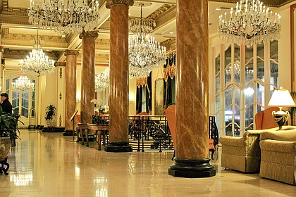 Grand Lobby of Le Pavillon Hotel