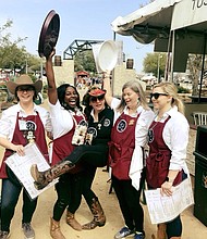 Jamila Lloyd with some of her Wine Garden crew
