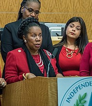 Congresswoman Sheila Jackson Lee with Houston ISD Board of Education Trustees/Houston Independent School District