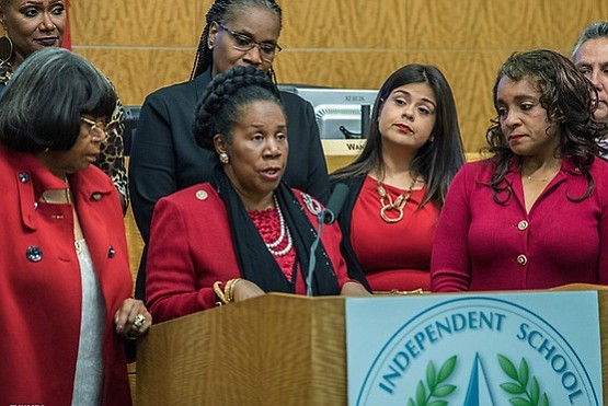 Congresswoman Sheila Jackson Lee with Houston ISD Board of Education Trustees/Houston Independent School District