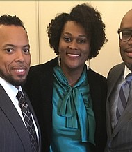 Former City Controller Ronald C. Green, Martha Castex Tatum, and Councilman Larry Green