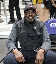 Retired NBA star Earl the Pearl Monroe, who got his start at the CIAA’s Winston-Salem State University, is spotted on the sidelines. 
