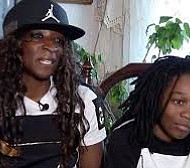 Javon Davies and his mother