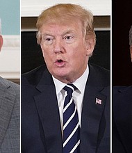 Rex Tillerson, Donald Trump, and Mike Pompeo