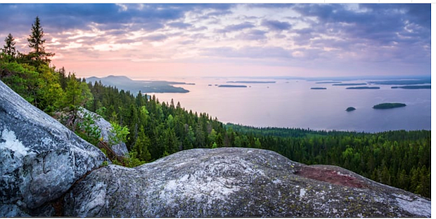 Jani Riekkinen/Shutterstock
1. Finland. This Nordic country is the happiest country the world, according to the 2018 World Happiness Report, which was released by the Sustainable Development Solutions Network for the United Nations. Finns love hiking, horseback riding, snowshoeing and alpine skiing at Koli National Park, shown here.
