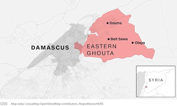 Thousands of people reportedly fled the rebel-held enclave of Eastern Ghouta on Thursday in what appeared to be a mass exodus of civilians out of the besieged area and into Damascus, according to Syrian state TV and monitoring groups.