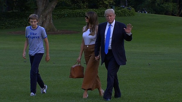 The school attended by President Donald Trump's youngest son joined an open letter demanding the President pass gun legislation to protect students. (FILE)