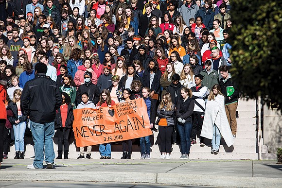 Hundreds of Richmond area students joined their peers across the country and walked out of classrooms at 10 a.m. Wednesday ...