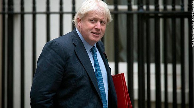 UK Foreign Secretary Boris Johnson