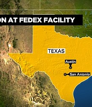 An explosion occurred overnight inside a FedEx facility in Schertz, Texas, FBI San Antonio spokeswoman Michelle Lee said.
Source:	CNN