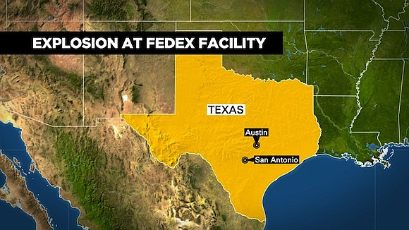 A package that exploded early Tuesday at a FedEx sorting center near San Antonio was not the only parcel there …