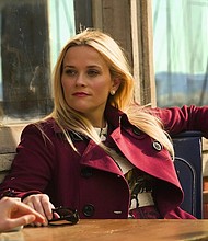 On Monday, star Reese Witherspoon shared a photo on Instagram of her and Dern in character on set in front of the fictitious Seaside Coffee Shop in Monterey, California.
Source:	Hilary Bronwyn Gayle/HBO