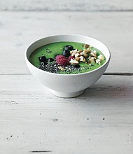 Avocado Kale Berry Smoothie Bowl