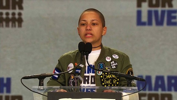 A doctored animation of Parkland shooting survivor Emma Gonzalez ripping the US Constitution in two went viral on social media …