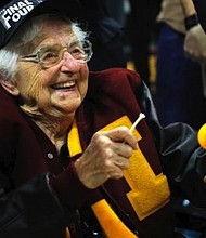 Sister Jean is a chaplain of the Loyola-Chicago men's basketball team  Full Credit: Kevin Cox/Getty Images North America/Getty Images
