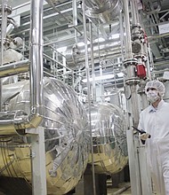 The statement titled "Keep the Iran deal -- 10 Good Reasons Why" calls on Trump to "maintain the US commitment to the Iran nuclear deal" as doing so will "strengthen America's hand in dealing with North Korea, as well as Iran, and help maintain the reliability of America's word and influence as a world leader."/Getty Image