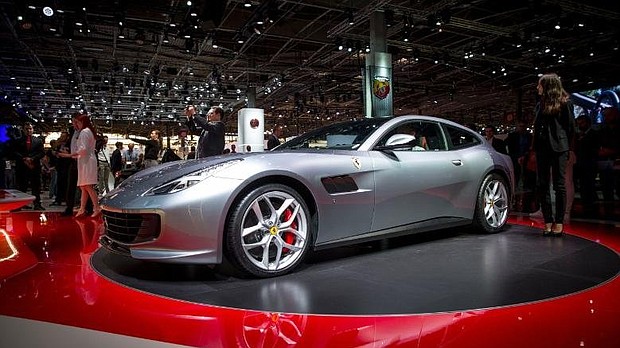 The Ferrari GTC4Lusso, shown here at the 2016 Paris Motor Show, has already moved the Ferrari out of the realm of pure sports cars.