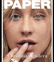 Singer Christina Aguilera goes makeup-free for cover of Paper magazine. /Zoey Grossman/Paper