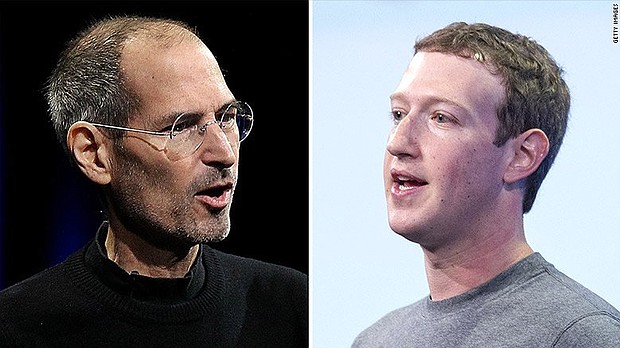 Stve Jobs told an audience in 2010 that privacy should be sacrosanct for tech companies like Google and Facebook. Lo and behold, Facebook CEO and founder Mark Zuckerberg was there./Getty Image