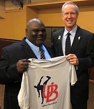 Coach and founder, Mike Mayden & Illinois Governor, Bruce Rauner