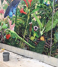 Past HARF Grant Recipient Dixie Friend Gay, "Wild Wonderland" mosaic mural in Midtown Park