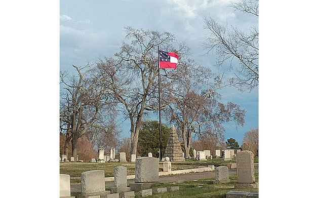 The first national Confederate flag, spotted last week, flies in the city-owned Riverview Cemetery in Richmond’s West End.