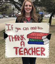 	Tens of thousands of Kentucky and Oklahoma teachers were ditching classrooms on April 2, 2018 to rally at their state capitals, demanding more education funding for students. Jennifer Thornton, 38, is a 3rd grade teacher at Key Elementary in Oklahoma.