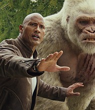 	Dwayne Johnson seemingly stars in a movie about every four months, which in the last fiscal year has included "Jumanji" (good) and "Baywatch" (not so much). Enter "Rampage," another game-inspired action vehicle, which falls somewhere between his recent hit and last summer's sun-soaked flop.  Credit: Courtesy of Warner Bros. Entertainment
