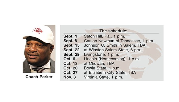 Virginia Union University’s upcoming football season will be top heavy with home games.