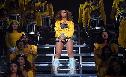 Beyoncé‘s headlining performance at Coachella, one year after it was originally scheduled. Force and determination were evident throughout the two-hour concert. (Credit: Larry Busacca/Getty Images)