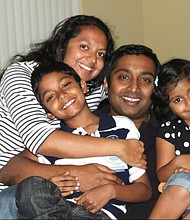 Sandeep and Soumya Thottapilly are seen here with their children Siddhant, 12, and Saachi, 9.