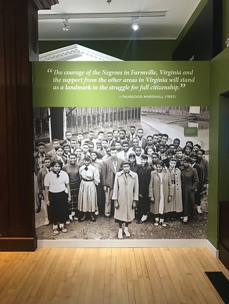 This 1952 Getty image of the student plaintiffs in the Davis lawsuit seeking equal education in Prince Edward County public schools is featured prominently in the Moton Museum located in their former school building in Farmville.