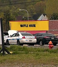 A gunman opened fire at about 3:25 a.m. (4:25 a.m. ET) in Antioch, part of the Nashville area on April 22, 2018. The gunman killed four people at an area Waffle House.